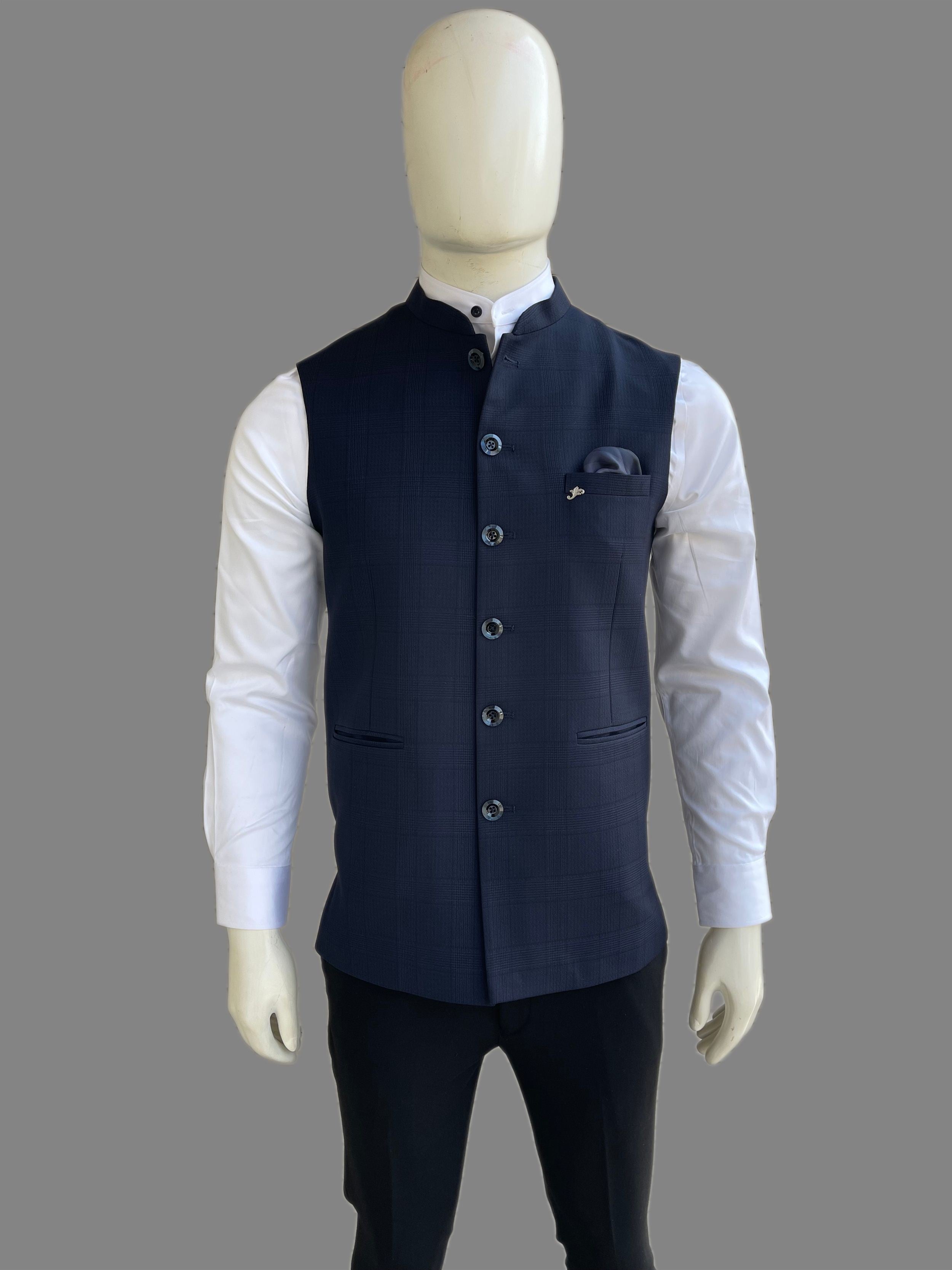 BLUE SELF CKECKS MODI JACKET