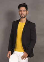 Load image into Gallery viewer, BLACK LYCRA BLAZER FOR PARTY