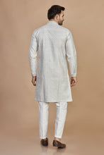 Load image into Gallery viewer, Cream Multicolor Semi Indo Kurta