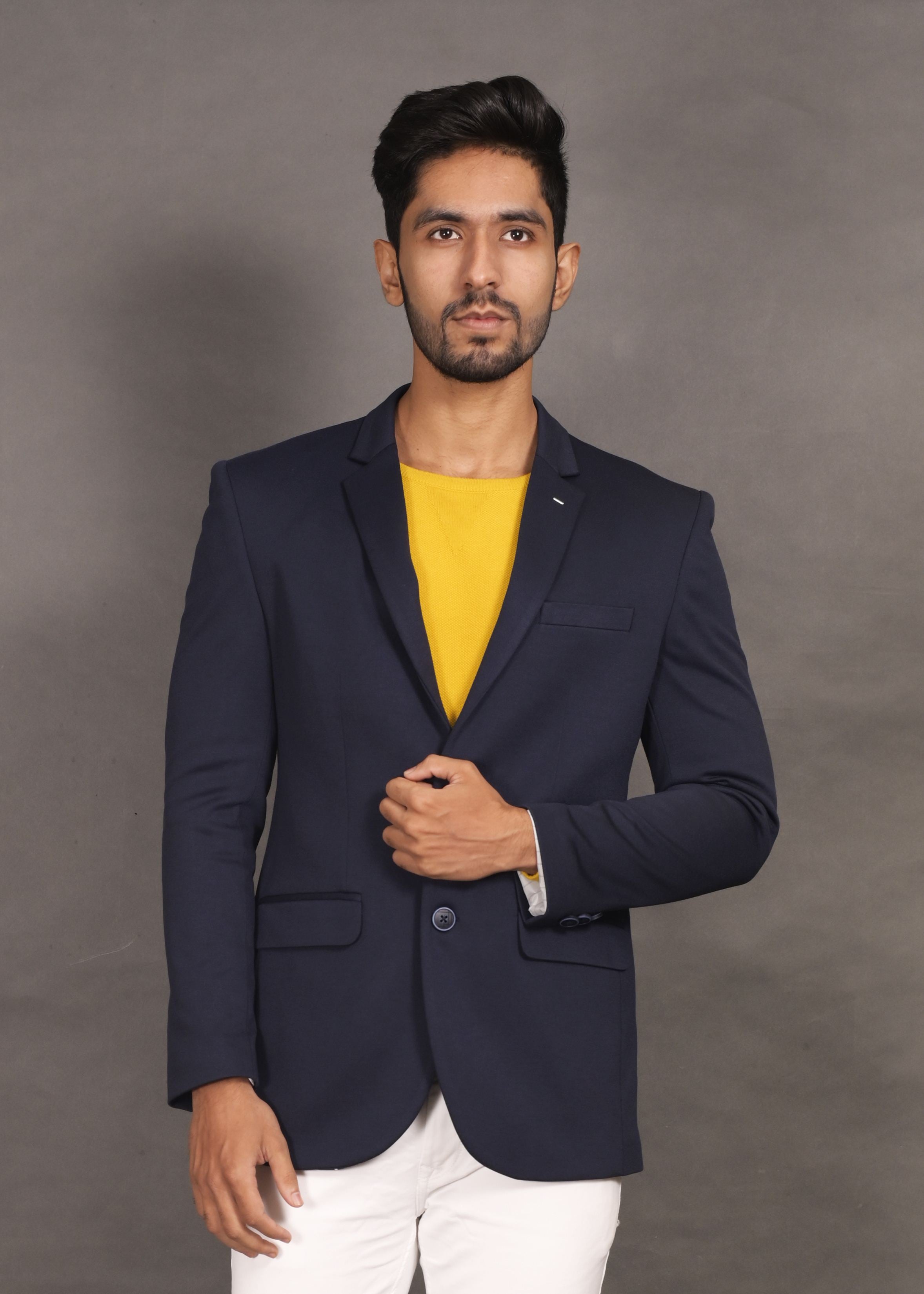 BLUE MENS PARTYWEAR COAT