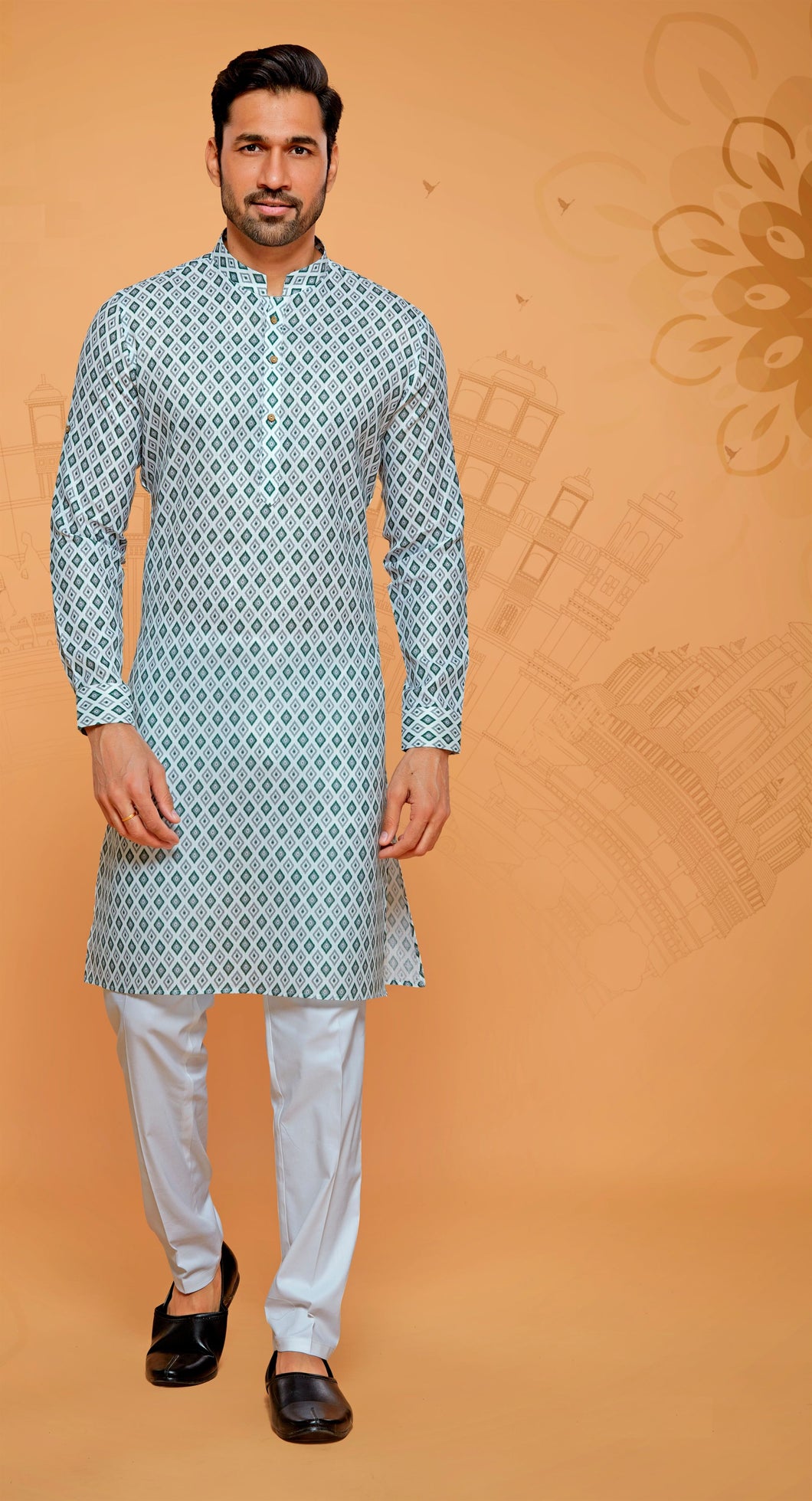 SOPHISTICATED COTTON KURTA FOR MENS