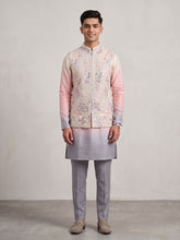 Load image into Gallery viewer, Ombré Elegance: Hand-Embroidered Bundi & Kurta Set