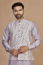 Load image into Gallery viewer, Purple Kurta Set with Nehru Jacket
