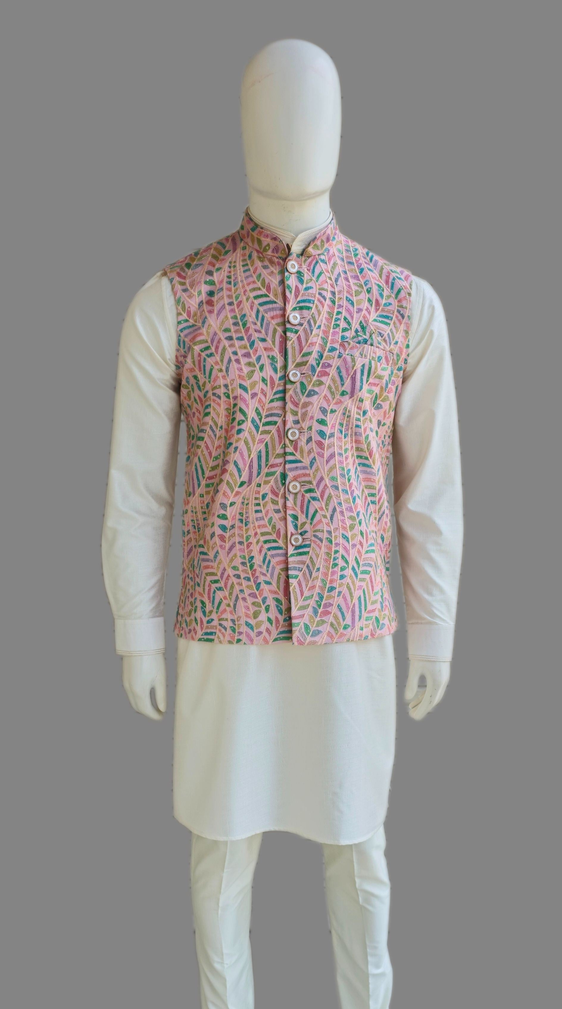 MULTI COLORED DEIGNER WAISTCOAT