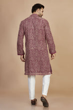 Load image into Gallery viewer, Purple Motif Kurta with pant