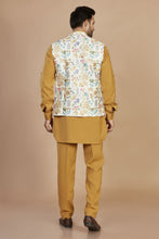 Load image into Gallery viewer, Mustard Yellow Designer Waistcoat set
