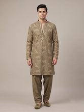 Load image into Gallery viewer, Floral Embroidered Silk Kurta Set
