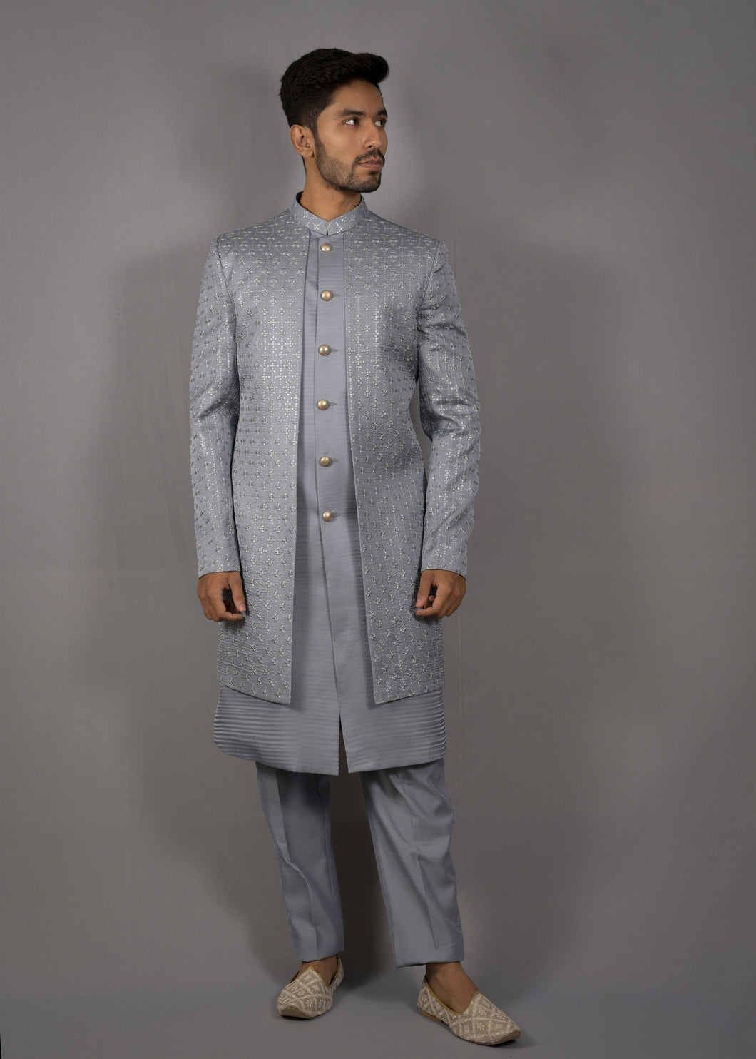 THREAD EMBROIDERED MENS INDO WESTERN