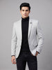 Premium Light Grey Textured Blazer