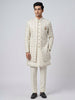 Off-White Embroidered Indo-Western