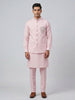Blush Pink Ethnic Wedding Wear Koti Set for Men