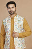 Mustard Yellow Designer Waistcoat set