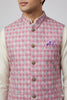 Pink Geometric Nehru Jacket
