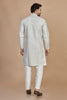 Cream Multicolor Semi Indo Kurta