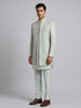 Mint Frost Embroidered Indowestern