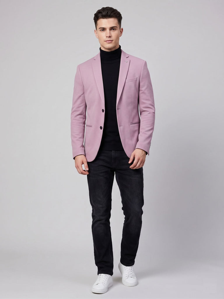 Dusty Rose Slim-Fit Blazer