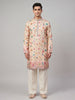 Men’s Off-White Printed Kurta Set