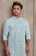 Load image into Gallery viewer, MIRROR WORK SILK KURTA SET
