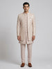 Peach Sequin Embroidered Indo-western