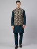 Men’s Embroidered Floral Nehru Jacket Set