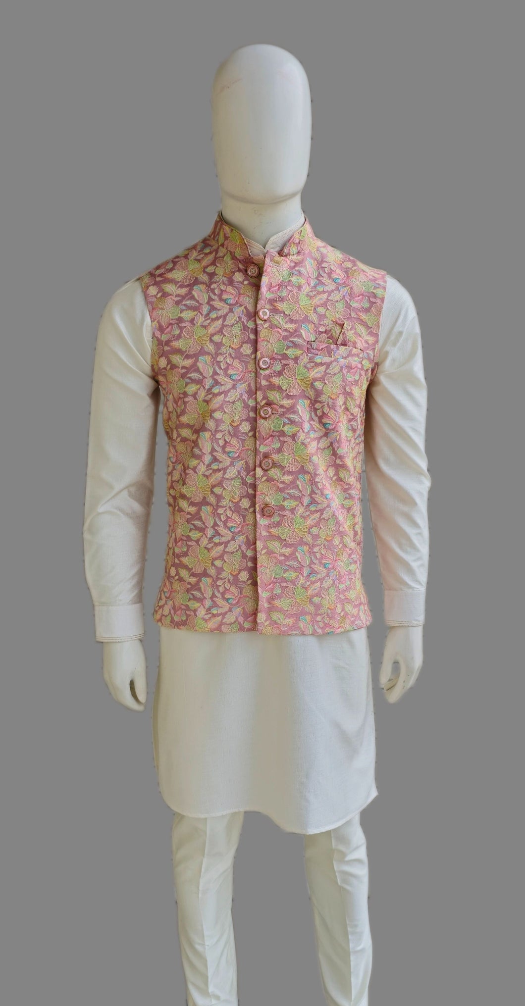 FLORAL PRINTED WAISTCOAT FOR MENS