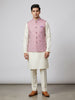 Pink Geometric Nehru Jacket