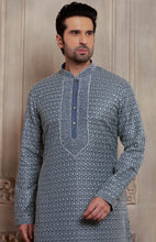 Load image into Gallery viewer, GREY OCCASIONALLY KURTA WITH PANT BOTTOM
