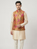 Vibrant Geometric Print Nehru Jacket