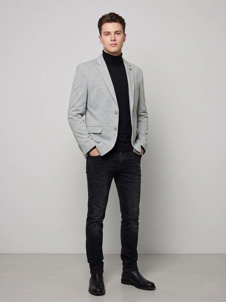 The Versatile Green Textured Blazer