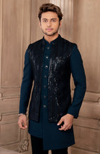 Load image into Gallery viewer, BLUE SEQUINS WORK JACKET INDO
