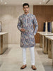 Geometric print kurta for mens