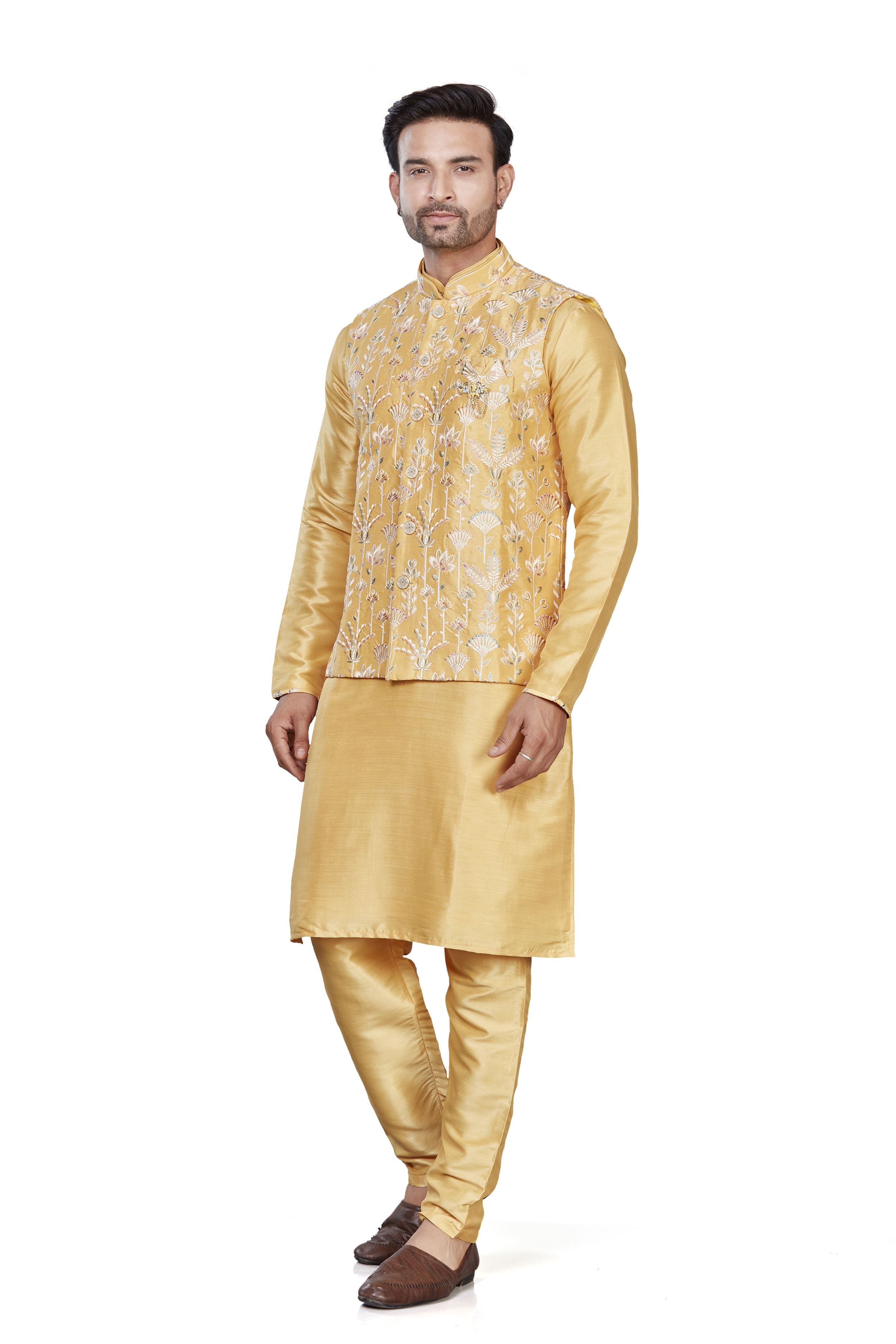 Embroidered Nehru Jacket set