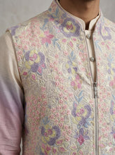Load image into Gallery viewer, Ombré Elegance: Hand-Embroidered Bundi &amp; Kurta Set
