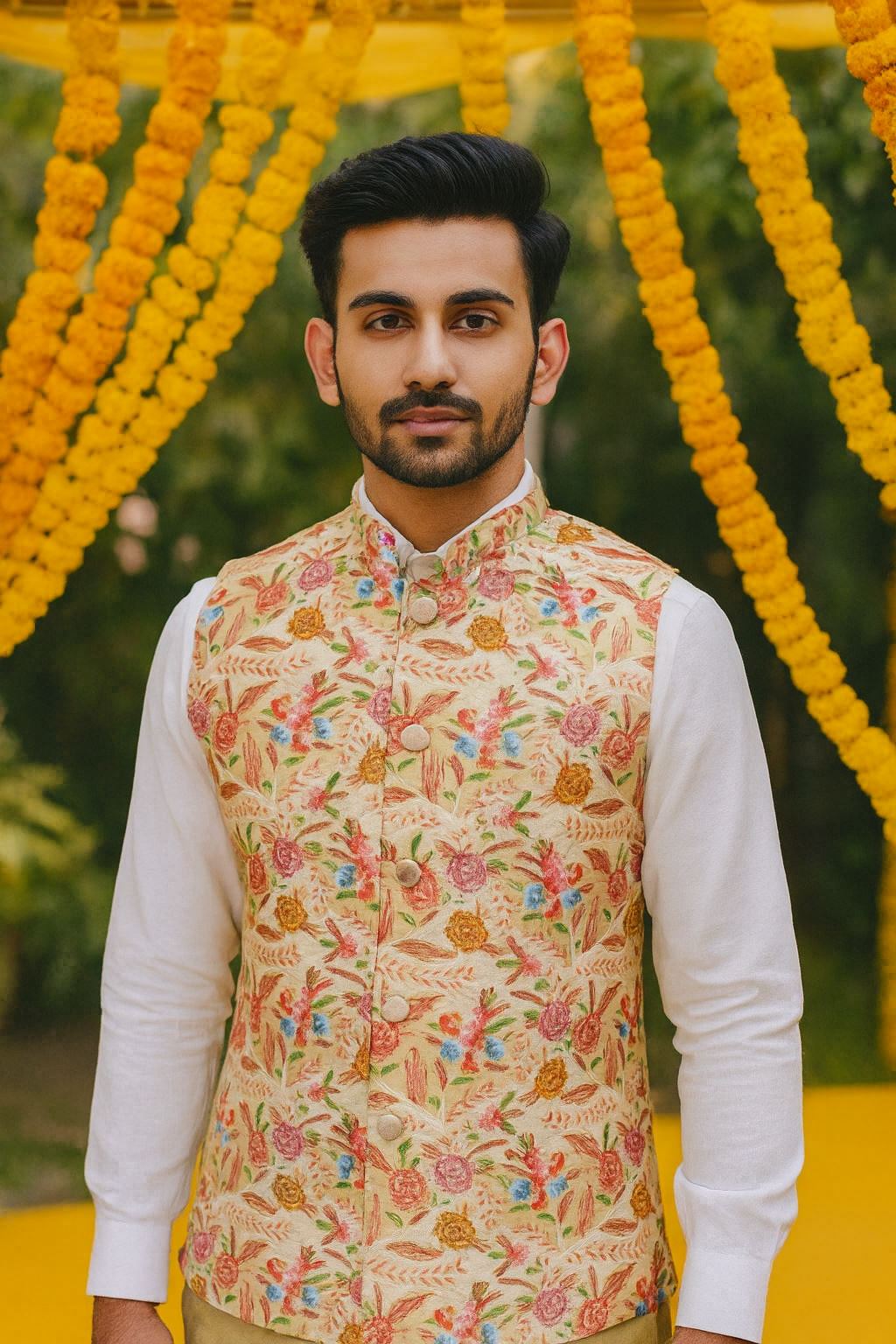 Lemon Floral Embroidered Jacket