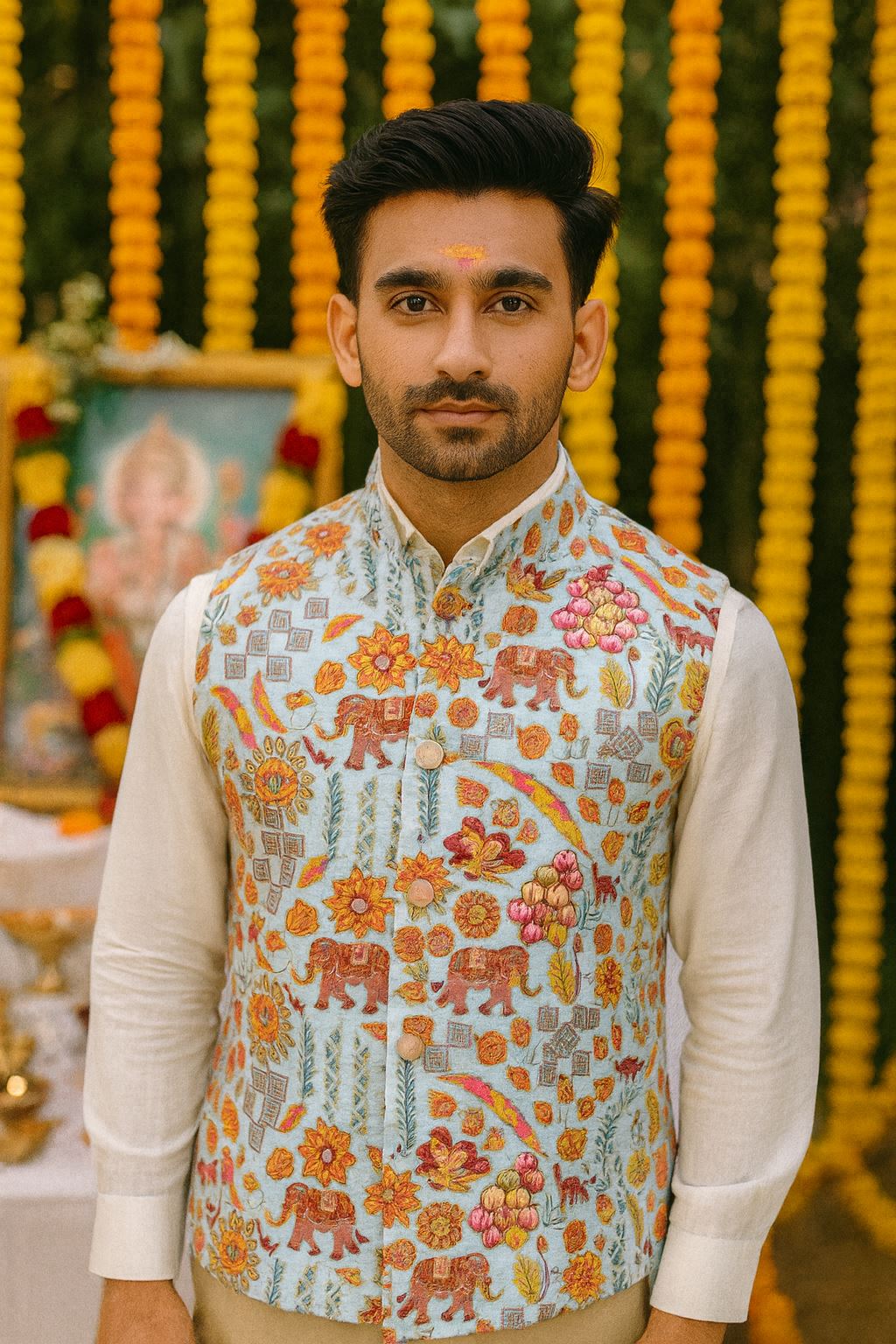 Pestal Sky Blue mens waistcoat