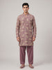 Floral Embroidered Silk Kurta Set