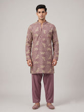 Load image into Gallery viewer, Floral Embroidered Silk Kurta Set
