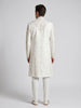 Regal Cream Tonal-Embroidered Silk Sherwani Set