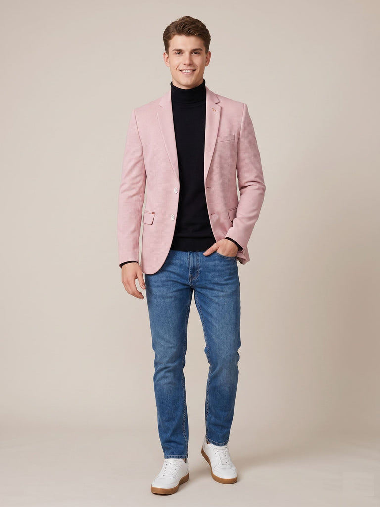 Men’s Textured Pink Blazer