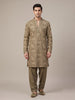 Floral Embroidered Silk Kurta Set
