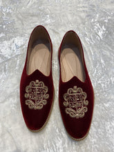 Load image into Gallery viewer, MAROON VELVET FABRICATED LOAFER FOR MENS
