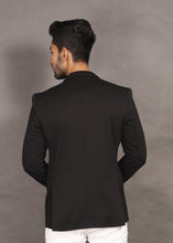 Load image into Gallery viewer, BLACK LYCRA BLAZER FOR PARTY
