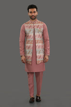 Load image into Gallery viewer, MULTI COLOR LONG JACKET WITH KURTA SET
