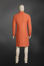 Load image into Gallery viewer, PEACH SEQUINS &amp; THREAD WORKED SHERWANI FOR GROOM
