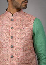 Load image into Gallery viewer, SILK PRINTED WAISTCOAT FOR MENS
