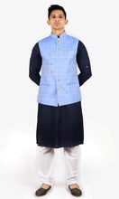 Load image into Gallery viewer, LINEN FABRICATED CHECKS WAISTCOAT FOR MENS

